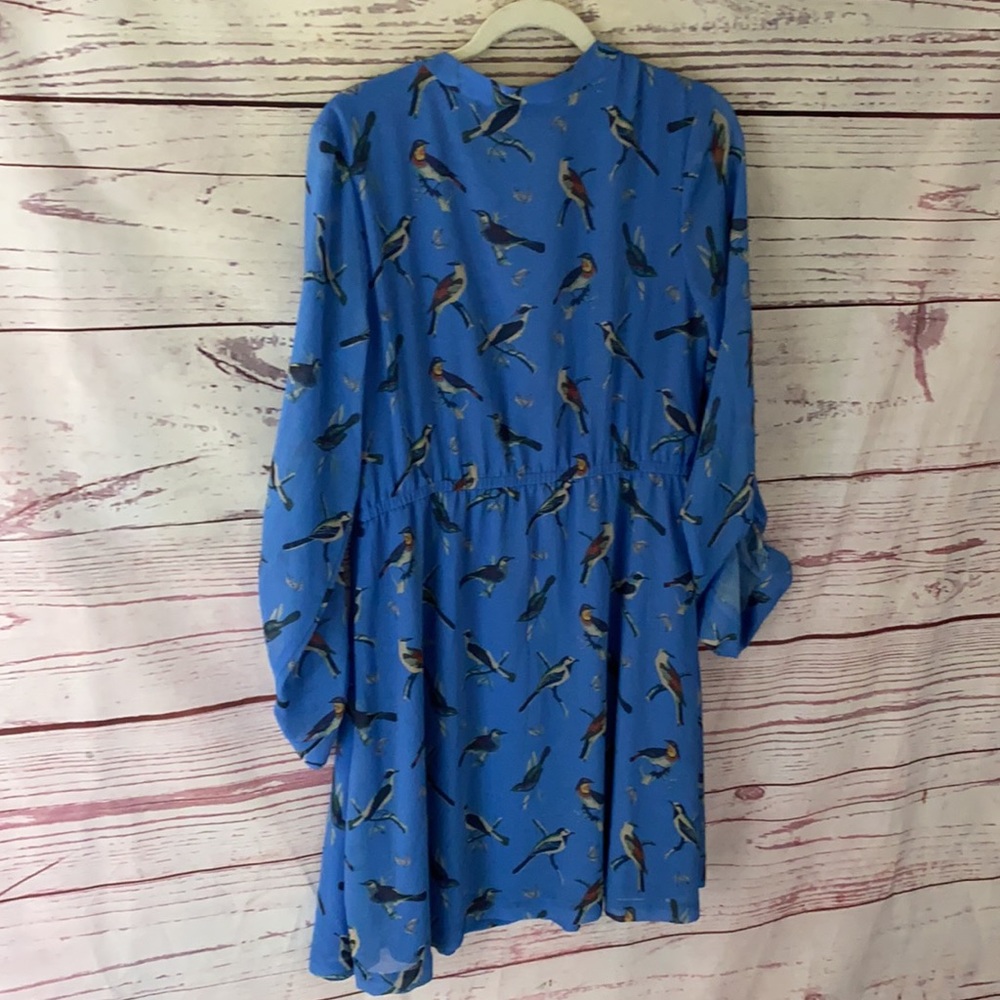 Modcloth Blue Bird Print Dress - Picture 5 of 5
